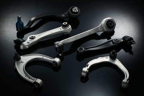 Forged automotive suspension control arms and components