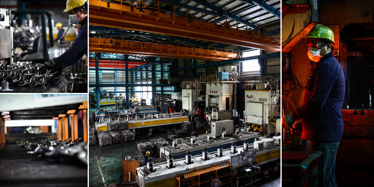 SAS-168 forging factory, production equipment, forged components, and hot forging operation
