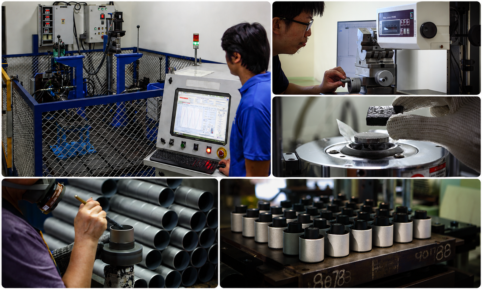 Rubber component manufacturing process and quality inspection at SAS-168